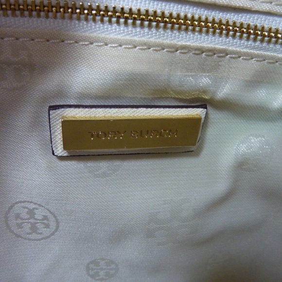 Tory Burch Robinson New Ivory  Embroidered Small Tote Bag/Satchel/Crossbody Bag - Picture 9 of 13